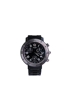 Hermes Cronographe Clipper Watch, CL2.915,Quartz,Black,2022754
